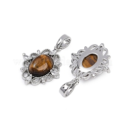 Brass Micro Pave Clear Cubic Zirconia Pendants&nbsp;KK-P302-23P