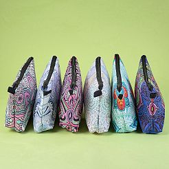 6Pcs 6 Colors Polyester Tarp Zip Cosmetic Pouches&nbsp;ABAG-SZ0001-25