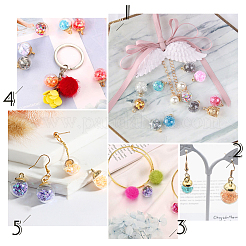 DIY Globe Dangle Earring Making Kits&nbsp;DIY-PH0013-05G
