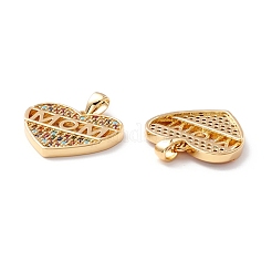 Brass Micro Pave Colorful Cubic Zirconia Pendants&nbsp;ZIRC-Z019-21G-NR