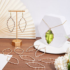 50Pcs Tibetan Style Alloy Open Back Bezel Big Pendants&nbsp;FIND-CA0008-77RG