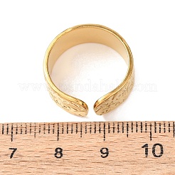 304 Stainless Steel Open Cuff Rings for Women&nbsp;RJEW-K309-25G