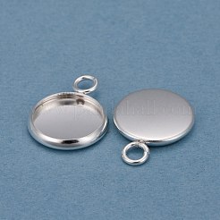 304 Stainless Steel Pendant Cabochon Settings&nbsp;STAS-F191-14S-B