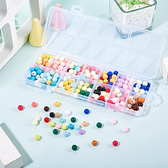 252Pcs 14 Colors Opaque Acrylic Beads&nbsp;SACR-TA0001-49