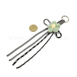 6Pcs Flower Handmade Cotton Knitting & Polyester & Spandex Cord Pendant Decorations&nbsp;HJEW-JM04418