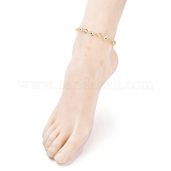Brass Horse Eye Link Chains Anklets&nbsp;AJEW-AN00326