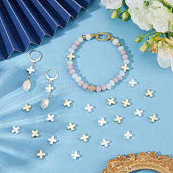 40Pcs 2 Colors Brass Beads&nbsp;KK-BBC0022-64