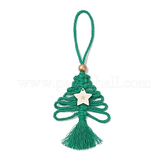 Cotton Christmas Trees Pendant Decoration&nbsp;HJEW-JM03830-02