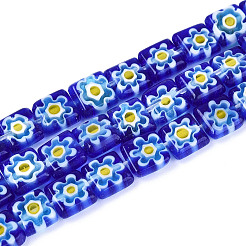 Handmade Millefiori Lampwork Beads Strands&nbsp;LAMP-T022-10M