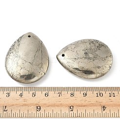 Teardrop Natural Pyrite Pendants&nbsp;G-I125-35A-A