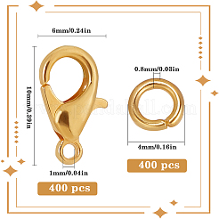 400Pcs Zinc Alloy Lobster Claw Clasps&nbsp;FIND-SP0001-29G