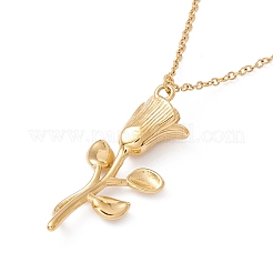 Rose of Life Pendant Necklace&nbsp;NJEW-G074-19G