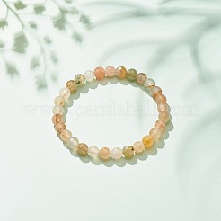 Natural Other Jade Round Beaded Stretch Bracelet&nbsp;BJEW-JB08244-01