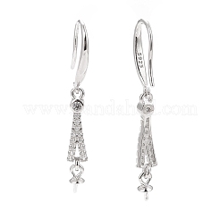 Anti-Tarnish Rhodium Plated 925 Sterling Silver Earring Hooks&nbsp;STER-D035-31P