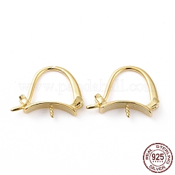 925 Sterling Silver Hoop Earring Findings&nbsp;STER-D035-21G