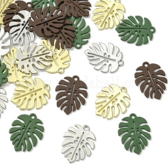 24Pcs 4 Colors Baking Paint Alloy Pendants&nbsp;ENAM-FS0002-28