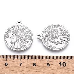 Non-Tarnish 304 Stainless Steel Pendants&nbsp;STAS-T064-23P