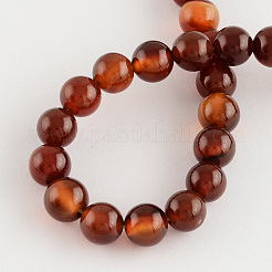 Natural Agate Round Bead Strands&nbsp;G-R197-10mm