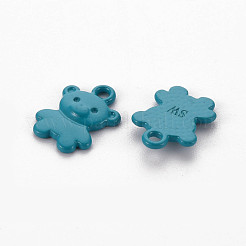 Spray Painted Alloy Charms&nbsp;PALLOY-Q433-034D-RS