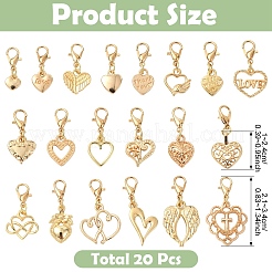 20Pcs Alloy Pendant Decorations&nbsp;HJEW-YW00523