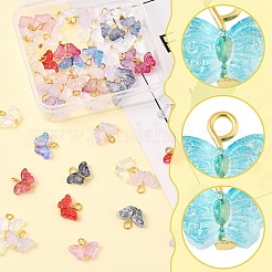 50Pcs Glass Pendants&nbsp;PALLOY-FS00016