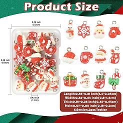 24Pcs 12 Styles Christmas Opaque Resin Pendants&nbsp;RESI-FS0002-41