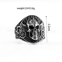 Retro 304 Stainless Steel Finger Rings for Men&nbsp;WG16CDF-01