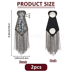 2Pcs Fashionable Tassel Epaulettes&nbsp;DIY-FH0008-89B-B