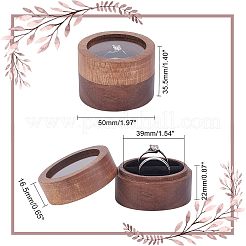 Walnut Wooden Engagement Ring Boxes&nbsp;CON-WH0072-88