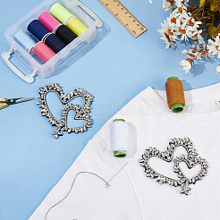 2Pcs Plastic Beads Iron on/Sew on Patches&nbsp;DIY-FG0005-68B