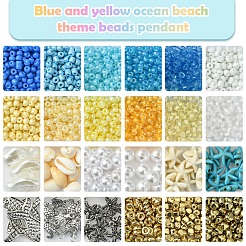 DIY Ocean Beach Theme Stretch Jewelry Set Kits&nbsp;DIY-FS0006-89
