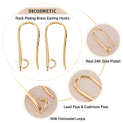30Pcs Rack Plating Brass Earring Hooks&nbsp;KK-DC0002-39