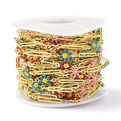Brass & Enamel Link Chains&nbsp;CHC-D029-07G