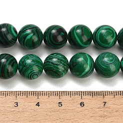 Dyed Synthetic Malachite Beads Strands&nbsp;GG-CBA6382-A03-12mm