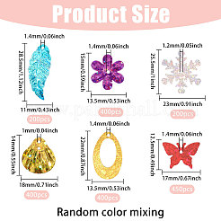 Electroplate Plastic Pendants&nbsp;FIND-CA0011-30