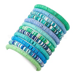 12Pcs 12 Style Synthetic Turquoise Tortoise Stretch Bracelets Set&nbsp;BJEW-JB10097