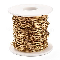 Ion Plating(IP) 304 Stainless Steel Paperclip Chains&nbsp;CHS-O010-01G
