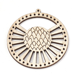 Undyed Wood Chandelier Component Links&nbsp;LS-X-WOOD-T008-44