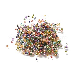 Transparent Colours Rainbow Glass Cylinder Seed Beads&nbsp;GLAA-P073-04
