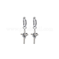 304 Stainless Steel Hoop Dangle Earrings for Men&nbsp;WG37F53-02