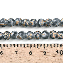 Baking Paint Glass Beads Strands&nbsp;DGLA-N010-6mm-09