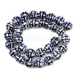 Handmade Blue and White Porcelain Ceramic Beads Strands&nbsp;PORC-L018-03