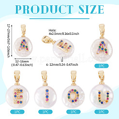 5Pcs 5 Styles Natural Cultured Freshwater Pearl Pendants&nbsp;KK-TA0002-27