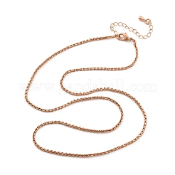 Brass Rolo Chains Necklaces for Women&nbsp;NJEW-D302-22RG