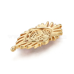 Brass Cubic Zirconia Links&nbsp;ZIRC-O031-04G
