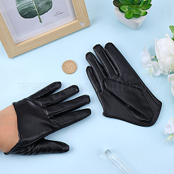 1 Pair PU Leather Half Palm Gloves&nbsp;AJEW-CL0001-40A