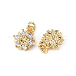 SHEGRACE Brass Micro Pave Clear Cubic Zirconia Pendants&nbsp;XGRQ2O274-452G
