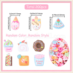 240g Cartoon Snack Opaque Resin Cabochons&nbsp;RESI-SC0036-51