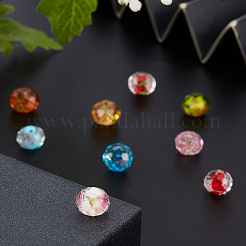 32Pcs 8 Colors Handmade Gold Sand Lampwork Rondelle Beads Strands&nbsp;LAMP-OC0001-44