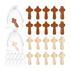 24Pcs Pine Cross Ornaments&nbsp;DJEW-PH0001-64